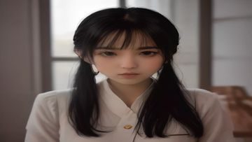 宝妈在手机上学习人力资源课程，旁边是熟睡的婴儿，展现嫂子的职业学习与家庭兼顾的真实场景